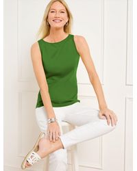 Talbots - Bateau Neck Sleeveless Tank Top - Lyst