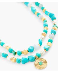 Talbots - Turquoise Blue Layered Necklace - Lyst