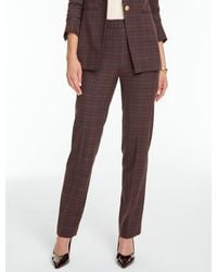 Talbots - Celeste Plaid Straight Leg Pants - Lyst