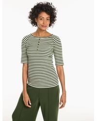 Talbots - Ribbed Elbow Sleeve Henley T-shirt - Lyst