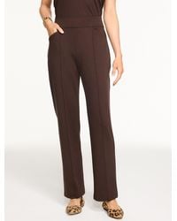 Talbots - Passport Ponte Pintuck Straight Leg Pants - Lyst