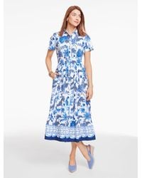 Talbots - Modern Poplin Flounce Shirtdress - Lyst
