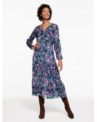 Talbots - Fit & Flare Ruffle Dress - Lyst