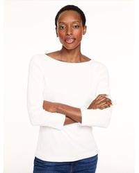 Talbots - Solid Bateau Neck T-shirt Pima Cotton - Lyst