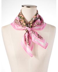Talbots - Floral Vines Square Scarf - Lyst