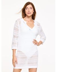 Aqua Club - Open Stitch Tunic Top Cover-up - Lyst