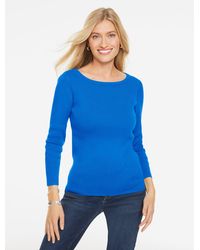 Talbots - Crochet Boatneck Pullover Sweater - Lyst