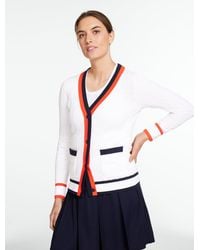 Talbots - Coolmax® Varsity Cardigan Sweater - Lyst