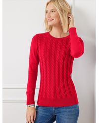 Talbots - Soft Cable Knit Crewneck Sweater - Lyst