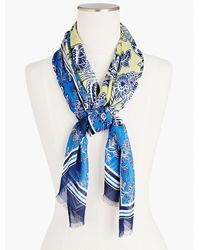 Talbots - Outlined Floral Oblong Scarf - Lyst