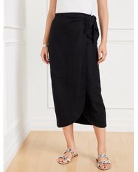 Talbots - Tulip Hem Linen Midi Skirt - Lyst