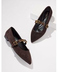 Talbots - Payton Suede Mary Jane Flats - Lyst