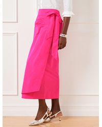 Talbots - Taffeta Draped Maxi Skirt - Lyst