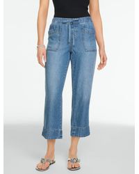 Talbots - Straight Crop Pull-on Jeans - Lyst