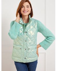 Talbots - Quilted Down Puffer Vest - Lyst