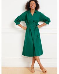 Talbots - Modern Poplin Puff Sleeve Shirtdress - Lyst