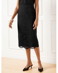 Talbots - Floral Lace Pencil Skirt - Lyst
