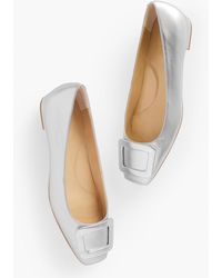 Talbots - Sutton Buckle Leather Flats - Lyst