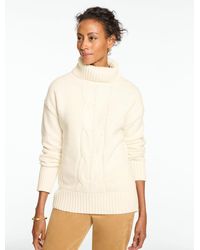 Talbots - Cable Knit Turtleneck Sweater - Lyst