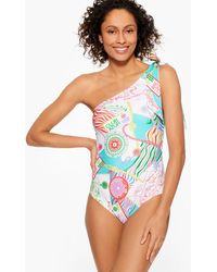 Aqua Club - Bow Shoulder One-piece Swimsuit - Lyst