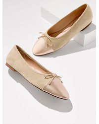 Talbots - Ansly Metallic Suede Ballet Flats - Lyst