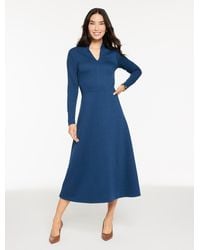 Talbots - Diamond Jacquard Fit & Flare Dress - Lyst