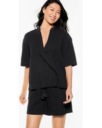 Aqua Club - Gauze Popover Shirt Shirt Cover-up - Lyst