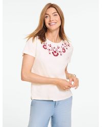 Talbots - Floral Embroidered Top - Lyst