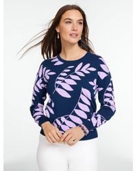 Talbots - Embroidered Crewneck Sweater - Lyst