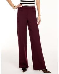 Talbots - Polished Ponte Wide Leg Pants - Lyst