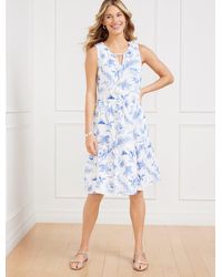 Talbots - Linen Blend Swing Dress - Lyst