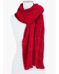 Talbots - Metallic Windowpane Wrap - Lyst