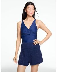 Aqua Club - Open-knit Shorts Cover-up - Lyst