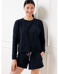 Talbots - Modal French Terry Embroidered Crest Sweatshirt - Lyst