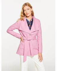 Talbots - Tie Waist Wool Blend Jacket - Lyst