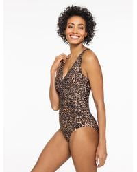 Aqua Club - Faux Wrap One-piece Swimsuit - Lyst