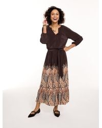 Talbots - Fit & Flare Midi Dress - Lyst