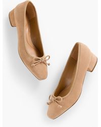 Talbots - Vanessa Suede Block Heel Pumps - Lyst