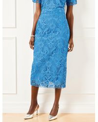 Talbots - Scroll Floral Lace Pencil Skirt - Lyst