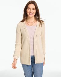 Talbots - Shaker Stitch Open Front Cardigan Sweater - Lyst