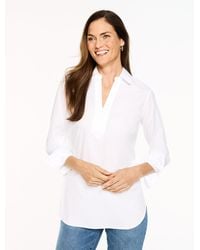 Talbots - Non-iron Tunic Popover Shirt - Lyst
