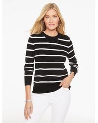 Talbots - Button Crewneck Sweater Pullover - Lyst