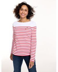 Talbots - Embroidered Bateau Neck T-shirt - Lyst