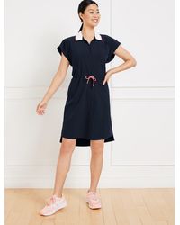Talbots - Lightweight Woven Stretch Half-zip Polo Dress - Lyst