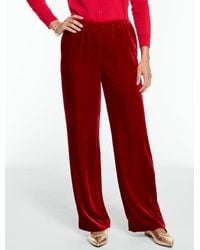 Talbots - Velvet Wide Leg Pull-on Pants - Lyst