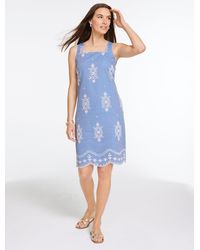 Talbots - Julia Eyelet Shift Dress - Lyst