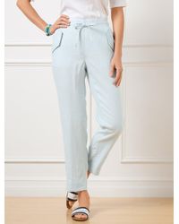 Talbots - Pull-on Washed Linen Jogger Pants - Lyst