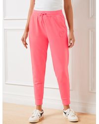 Talbots - Modal French Terry Classic Embroidered Crest Jogger Pants - Lyst
