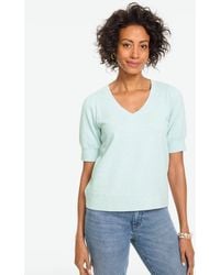 Talbots - Short Sleeve V-neck Sweatshirt - Lyst