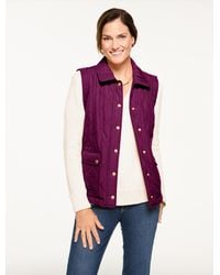 Talbots - Quilted Barn Vest - Lyst